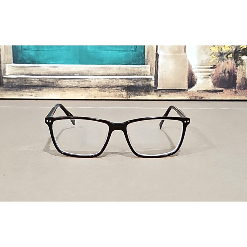 Adin Thomas Eyeglasses Frames AT-470 C1 Clear Brown Blue Square 54-15-140
